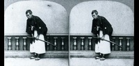 武士の挨拶-ステレオ写真-