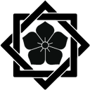 組み合い角に桔梗（組み合せ角に桔梗）
